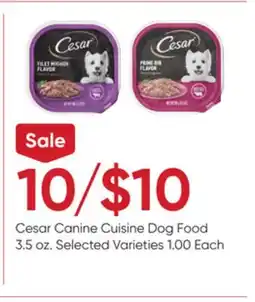 Stater Bros Cesar Canine Cuisine Dog Food offer