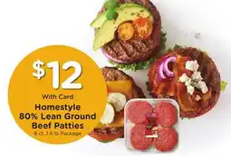 Ralphs Homestyle 80% Lean Ground Beef Patties offer