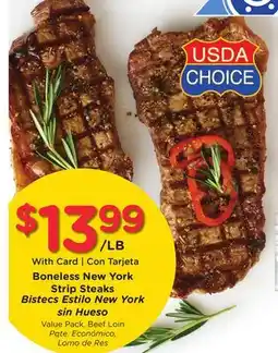 Ralphs Boneless New York Strip Steaks offer