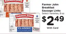 Ralphs Farmer John Breakfast Sausage Links offer