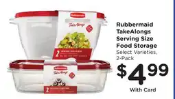 Ralphs Rubbermaid TakeAlongs Serving Size Food Storage offer