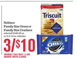 Mariano's Nabisco Family Size Oreos or Family Size Crackers offer