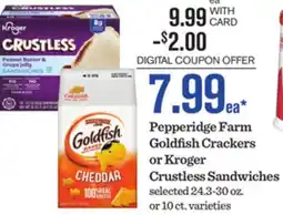 Mariano's Pepperidge Farm Goldfish Crackers or Kroger Crustless Sandwiches offer