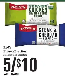 Mariano's Red's Frozen Burritos offer