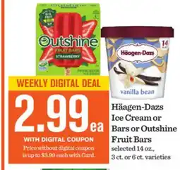 Mariano's Häagen-Dazs Ice Cream or Bars or Outshine Fruit Bars offer