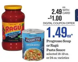 Mariano's Progresso Soup or Ragú Pasta Sauce offer