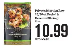 Mariano's Private Selection Raw 26/30 ct. Peeled & Deveined Shrimp offer