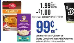 Mariano's Annie's Mac & Cheese or Betty Crocker Casserole Potatoes offer