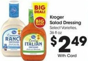 Kroger Kroger Salad Dressing offer