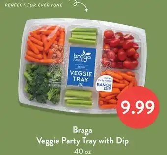 Fresh Thyme Braga Veggie Party Tray with Dip offer