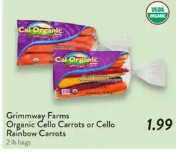 Fresh Thyme Grimmway Farms Organic Cello Carrots or Cello Rainbow Carrots offer