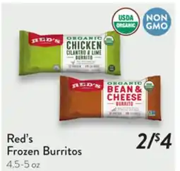 Fresh Thyme Red's Frozen Burritos offer