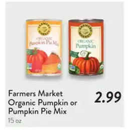 Fresh Thyme Organic Pumpkin or Pumpkin Pie Mix offer