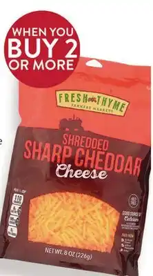 Fresh Thyme Fresh Thyme Shredded Cheddar Cheese offer