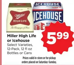 Food 4 Less Miller High Life or Icehouse offer