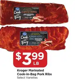 Food 4 Less Kroger Marinated Cook-in-Bag Pork Ribs offer