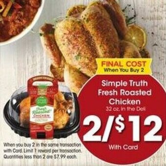 Kroger Simple Truth Fresh Roasted Chicken offer