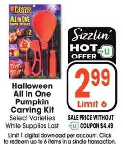 Jewel-Osco Halloween All In One Pumpkin Pumpkin Kit offer