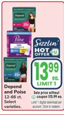 Jewel-Osco Depend and Poise offer
