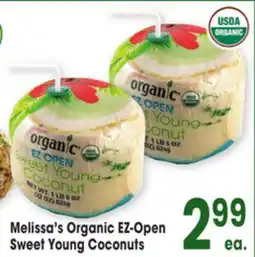 Jewel-Osco Melissa's Organic EZ-Open Sweet Young Coconuts offer