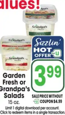 Jewel-Osco Garden Fresh or Grandpa's Salads offer
