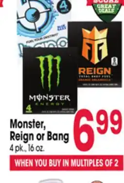 Jewel-Osco Monster, Reign or Bang offer