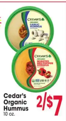 Jewel-Osco Cedar's Organic Hummus offer