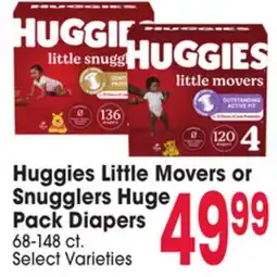 Jewel-Osco Huggies Little Movers or Snugglers Huge Pack Diapers offer