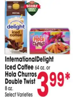 Jewel-Osco InternationalDelight Iced Coffee 64 oz. or Hola Churros Double Twist 8 oz offer