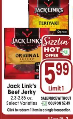 Jewel-Osco Jack Link's Beef Jerky offer