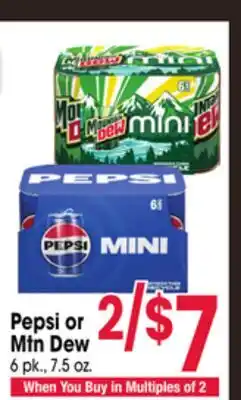 Jewel-Osco Pepsi or Mtn Dew offer