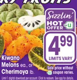 Jewel-Osco Kiwano Melons ea., or Cherimoya lb offer