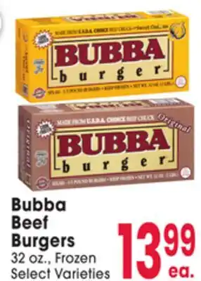 Jewel-Osco Bubba Beef Burgers offer