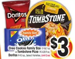 Jewel-Osco Oreo Cookies Family Size, 17-18.7 oz. Tombstone Pizza 19.3-20.9 oz0., Doritos 9-9.3 oz offer