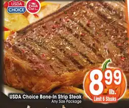 Jewel-Osco USDA Choice Bone-In Strip Steak offer