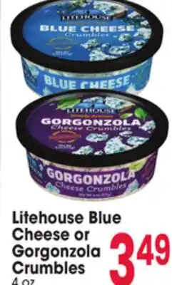 Jewel-Osco Litehouse Blue Cheese or Gorgonzola Crumbles offer
