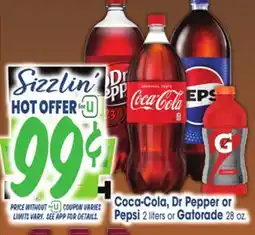 Jewel-Osco Coca-Cola, Dr Pepper or Pepsi 2 liters or Gatorade 28 oz offer