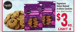 Jewel-Osco Signature Select Baked In-Store Cookies offer