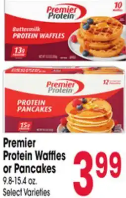 Jewel-Osco Premier Protein Waffles or Pancakes offer