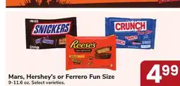 Jewel-Osco Mars, Hershey's or Ferrero Fun Size offer
