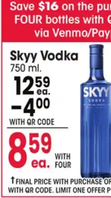 Jewel-Osco Skyy Vodka offer