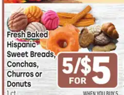 Tony’s Fresh Market Fresh Baked Hispanic Sweet Breads, Conchas, Churros or Donuts offer