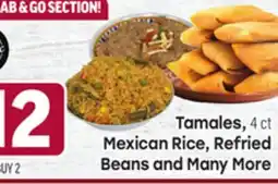 Tony’s Fresh Market Tamales, 4 ct Mexican Rice, Refried Beans and Many More offer