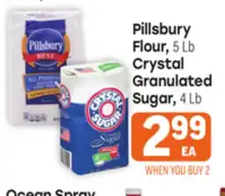 Tony’s Fresh Market Pillsbury Flour, 5 Lb Crystal Granulated Sugar, 4 Lb offer