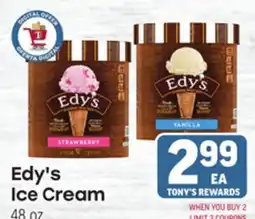 Tony’s Fresh Market Edy's Ice Ceam offer