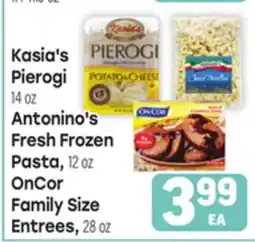 Tony’s Fresh Market Kasia's Pierogi, 14oz, Antonino's Fresh Frozen Pasta, 12oz, OnCor Family Size Entrees, 28oz offer