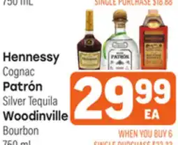 Tony’s Fresh Market Hennessy Cognac, Patrón Silver Tequila, Woodinville Bourbon offer