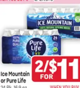 Tony’s Fresh Market Ice Mountain or Pure Life offer