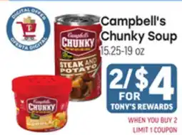 Tony’s Fresh Market Campbell's Chunky Soup offer