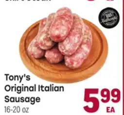 Tony’s Fresh Market Tony's Original Italian Sausage offer